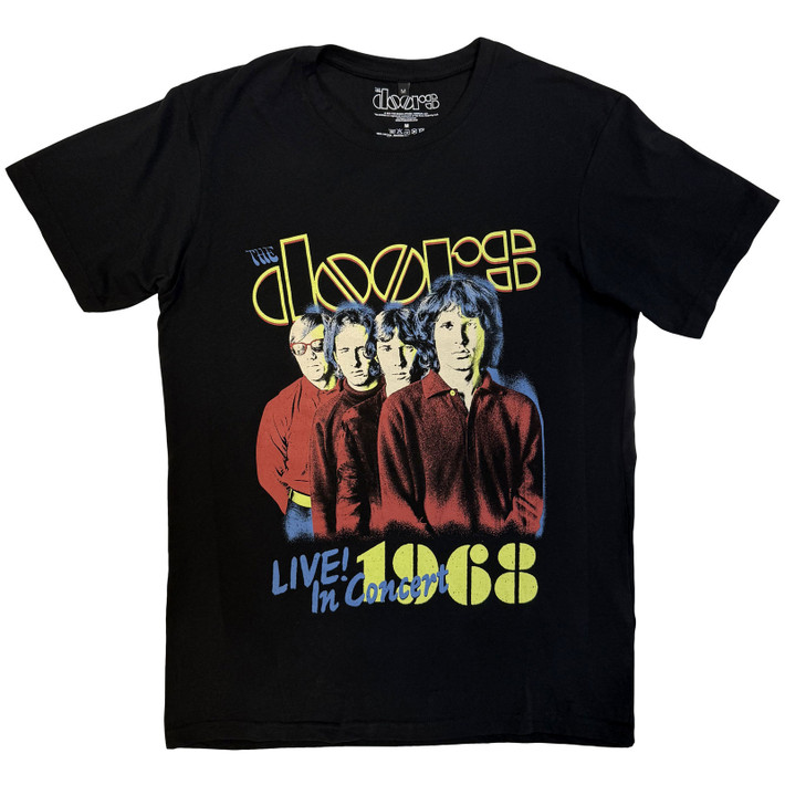 The Doors 'Live In Concert '68' (Black) Carbon T-Shirt