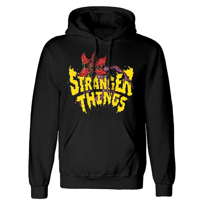 Stranger Things 'Thrashin Logo' (Black) Pull Over Hoodie