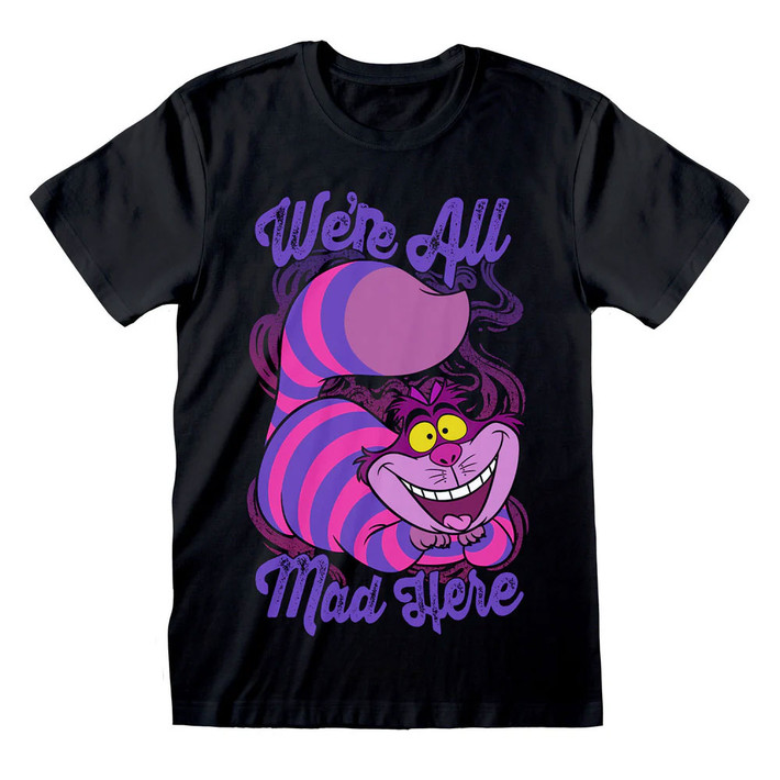 Alice In Wonderland 'All Mad Alice' (Black) T-Shirt