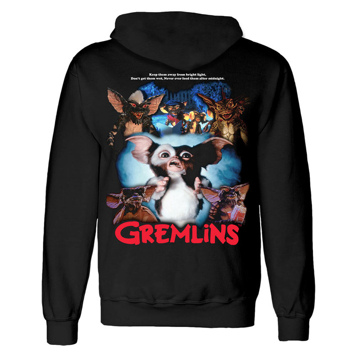 Gremlins 'Poster' (Black) Pull Over Hoodie Back