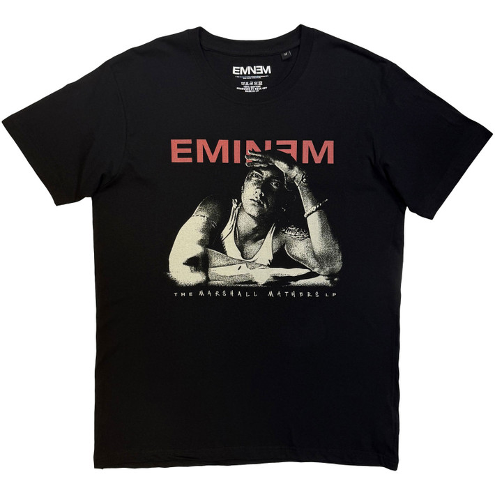 Eminem 'Eminem Script Lyrics' (Black) T-Shirt