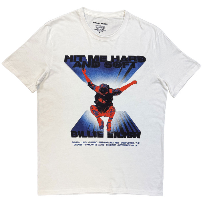 Billie Eilish 'Jump Tracklist' (White) T-Shirt