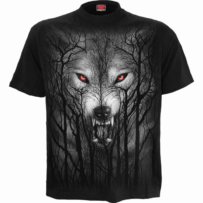 Spiral 'Forest Wolf' (Black) T-Shirt