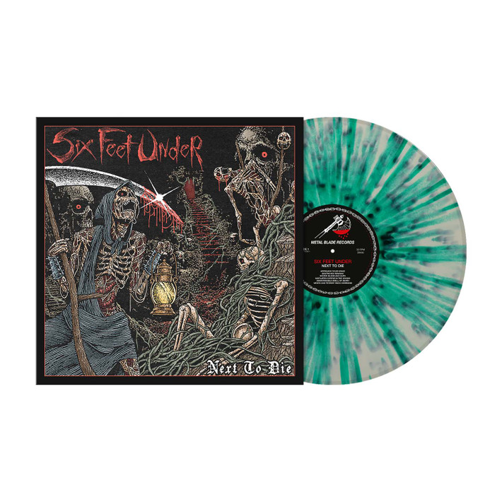 Six Feet Under 'Next To Die' LP Bone Green White Splatter Vinyl