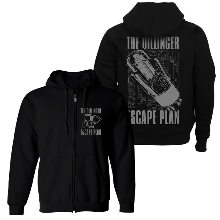 The Dillinger Escape Plan 'Transistor' (Black) Zip Up Hoodie - US Import