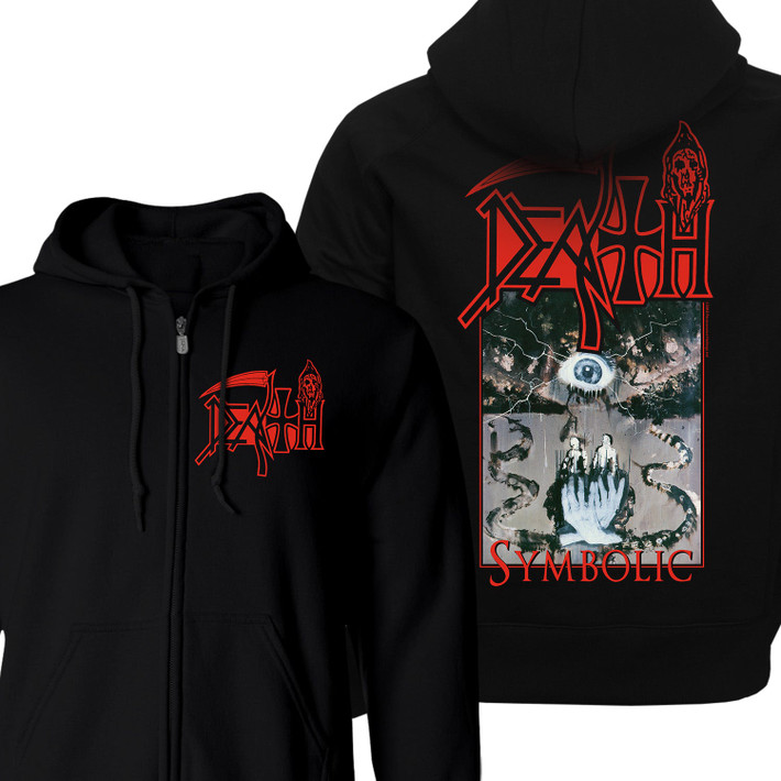 Death 'Symbolic' (Black) Zip Up Hoodie - US Import