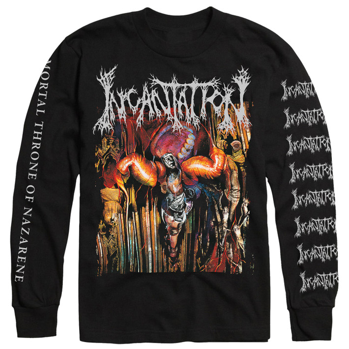 Incantation 'Mortal Throne Of Nazarene' (Black) Long Sleeve Shirt - US Import