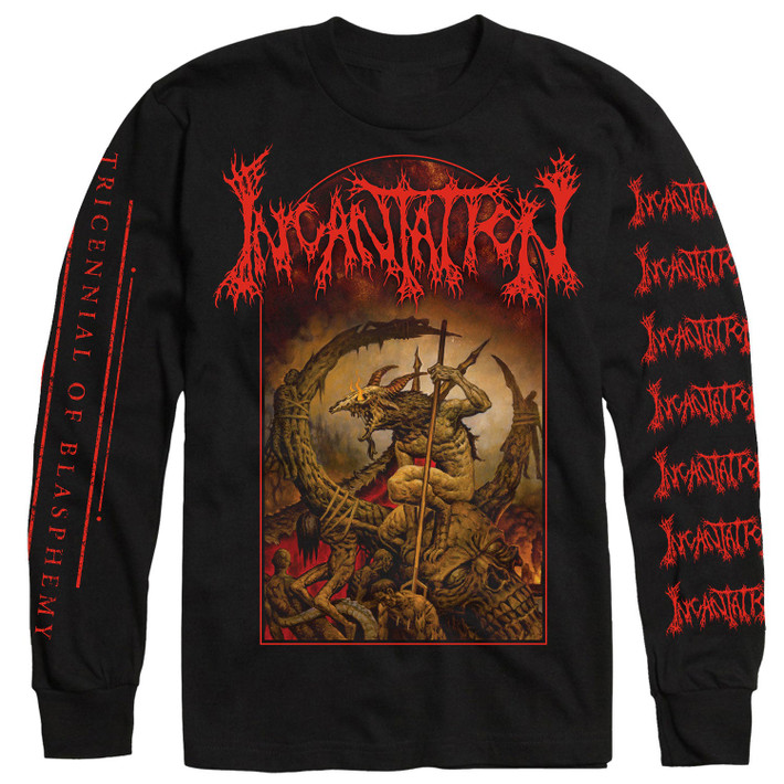 Incantation 'Tricennial of Blasphemy' (Black) Long Sleeve Shirt - US Import