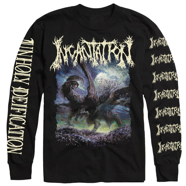 Incantation 'Unholy Deification' (Black) Long Sleeve Shirt - US Import