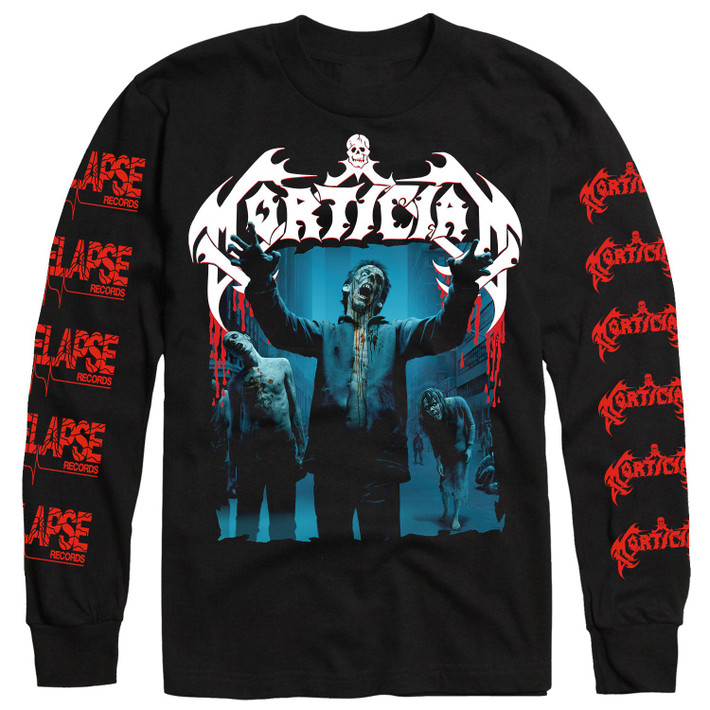 Mortician 'Darkest Day Of Horror' (Black) Long Sleeve Shirt - US Import