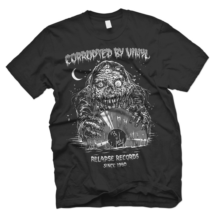 Relapse Records 'Corrupted By Vinyl' (Black) T-Shirt - US Import