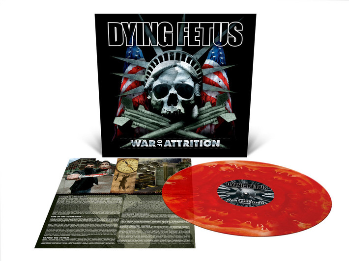 Dying Fetus 'War Of Attrition' LP Blood Red Cloudy Effect Vinyl