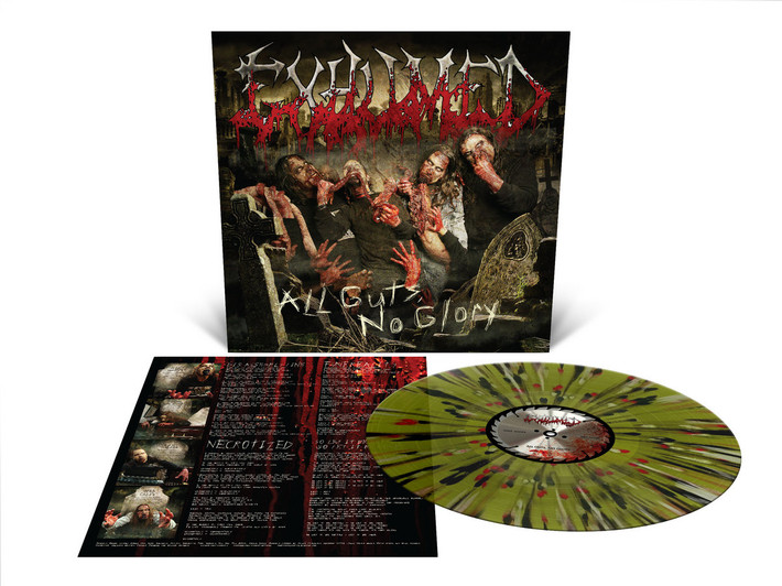 Exhumed 'All Guts No Glory' LP Swamp Green Splatter Vinyl