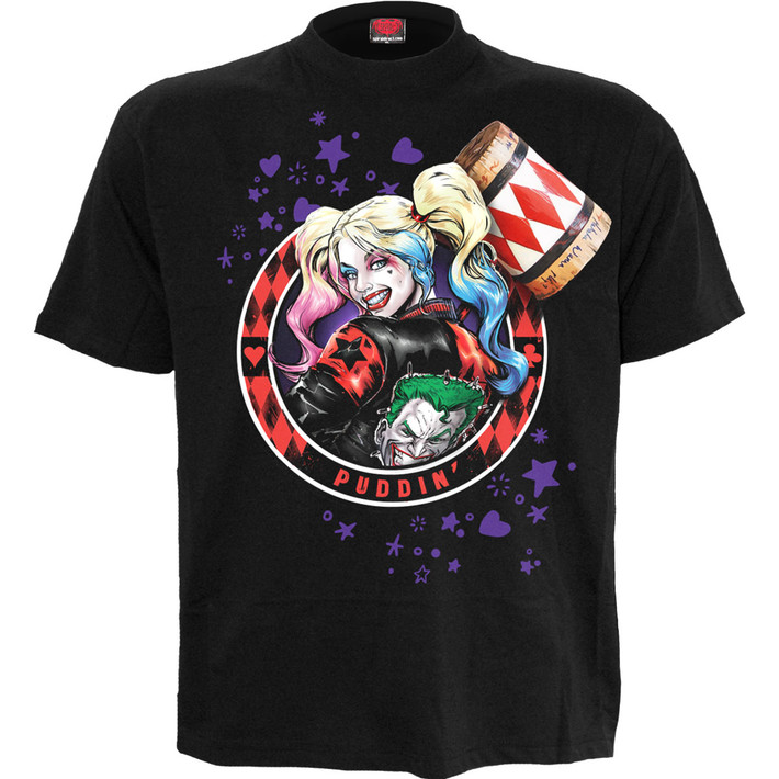 Batman 'Harley Quinn Puddin'' (Black) T-Shirt