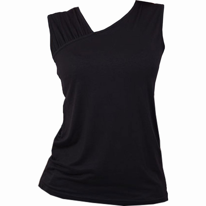 Spiral 'Plain' (Black) Womens Fitted Womens Fitted Slant Vest