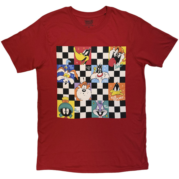 Looney Tunes 'Checkered Characters' (Red) T-Shirt