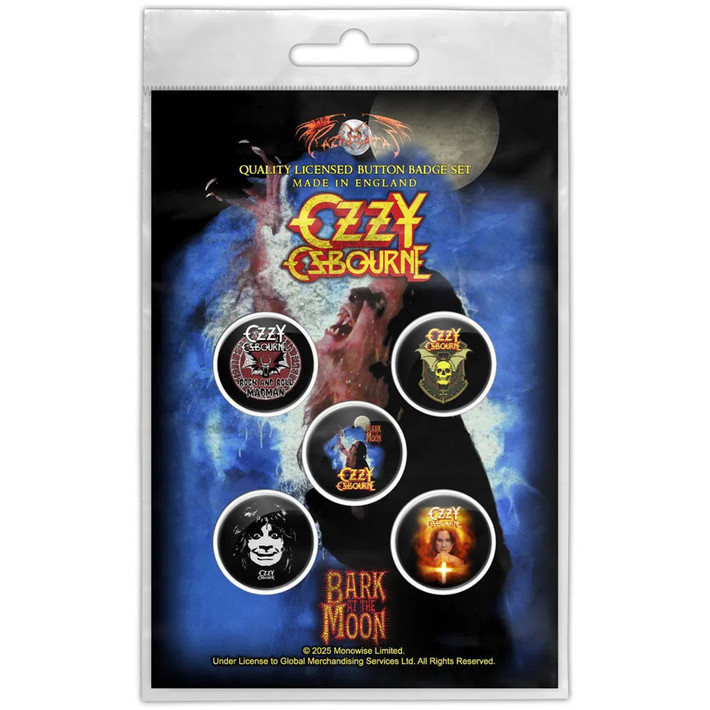 Ozzy Osbourne 'Bark At The Moon' Button Badge Pack