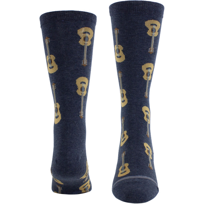 Perri's 'Acoustic Guitars' (Blue) Crew Socks (One Size = UK 6.5-11)