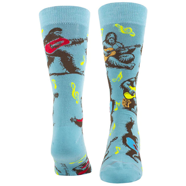 Perri's 'Monkeys' (Blue) Crew Socks (One Size = UK 6.5-11)