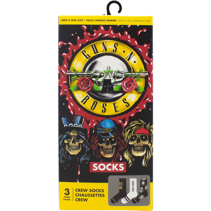 Guns N' Roses 'Logos' (Multicolour) Sock Gift Box (One Size = UK 6.5-11)