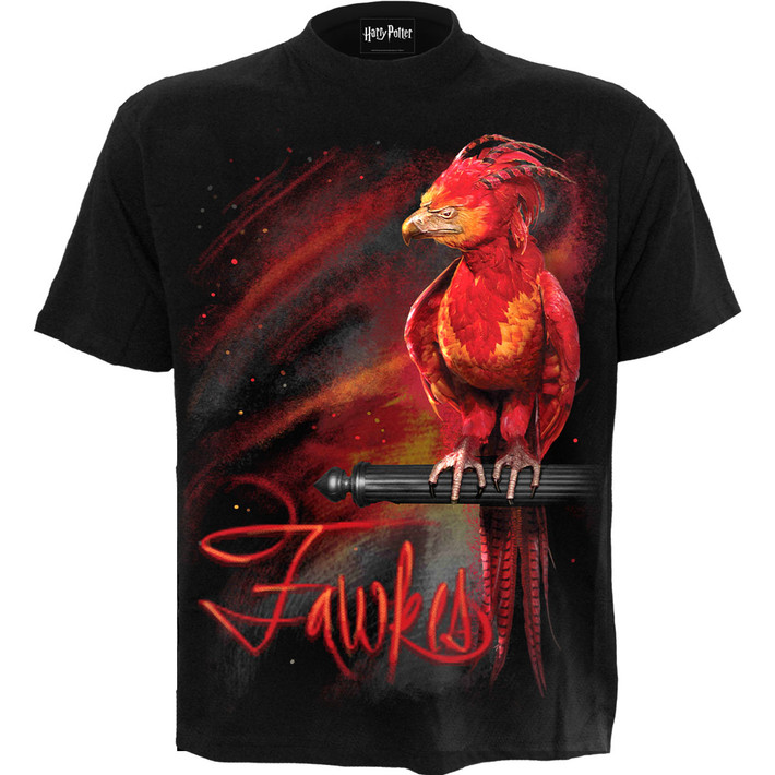 Harry Potter 'Fawkes' (Black) T-Shirt