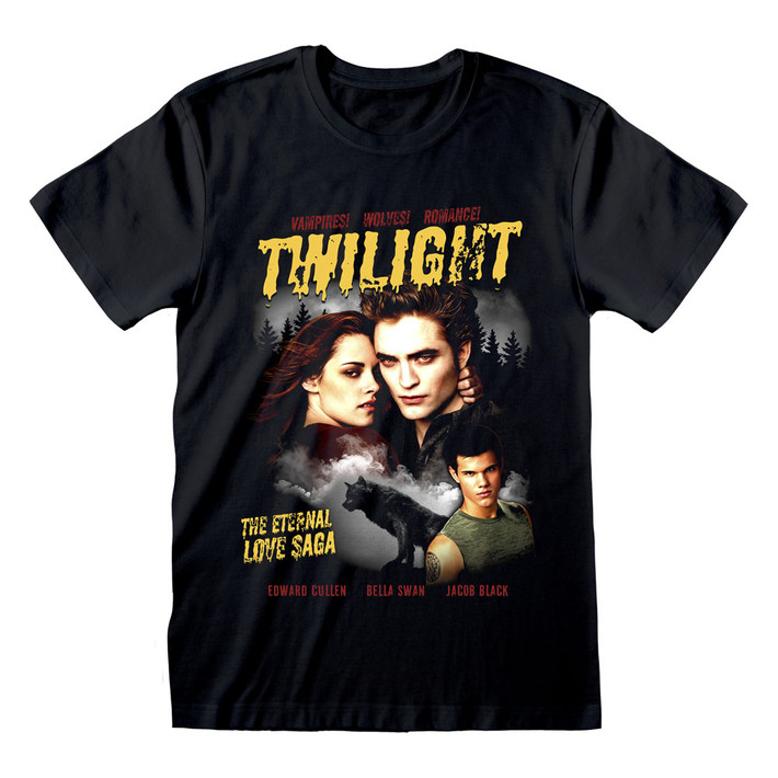 Twilight 'B-Movie Comic Style' (Black) T-Shirt