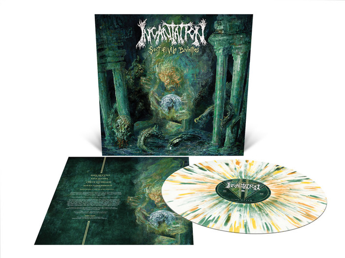 Incantation 'Sect of Vile Divinities' LP White Green Orange Splatter Vinyl