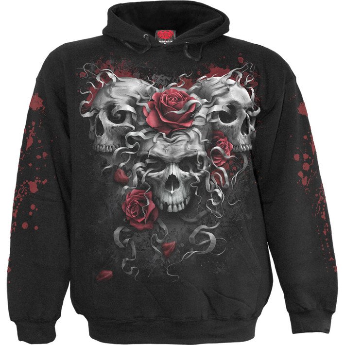 Spiral 'Skulls N' Roses' (Black) Kids Pullover Hoodie