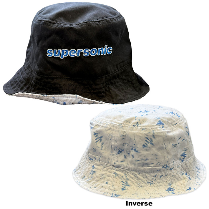 Oasis 'Supersonic / Tie Dye Reversible' (Black) Ex-Tour Bucket Hat