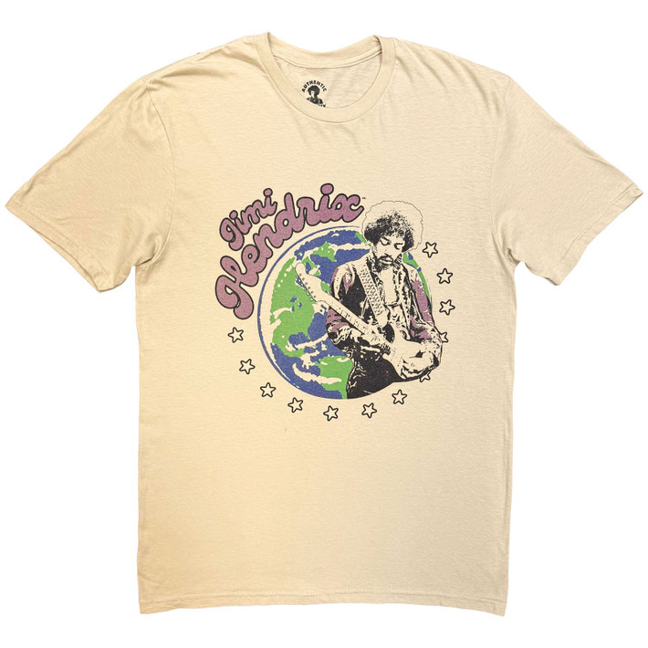 Jimi Hendrix 'Earth' (Sand) T-Shirt