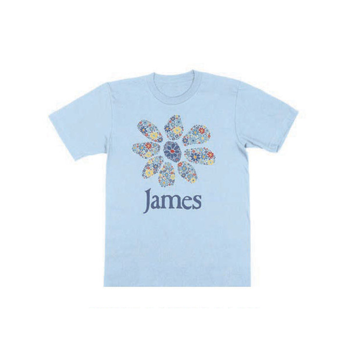 James 'Multiple Daisy Logo' (Light Blue) T-Shirt