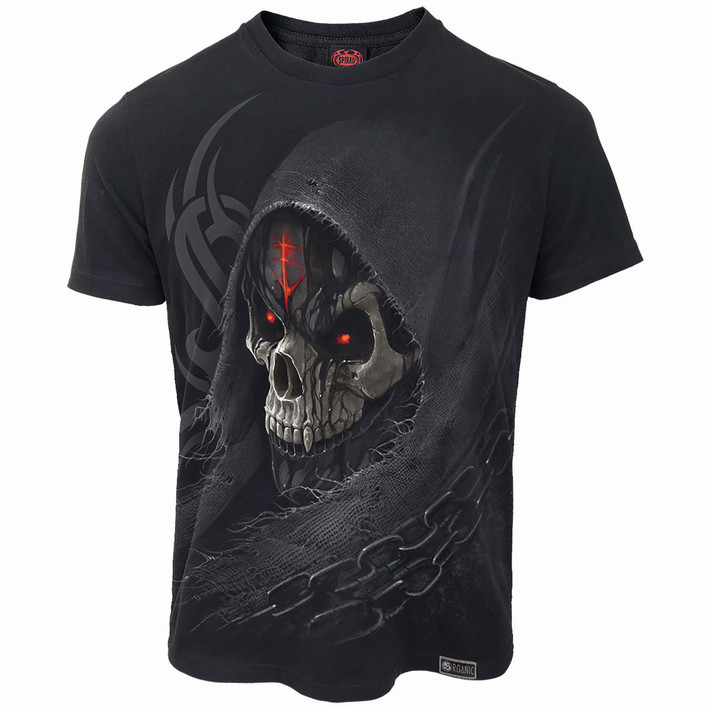 Spiral 'Dark Death' (Black) Eco Organic T-Shirt