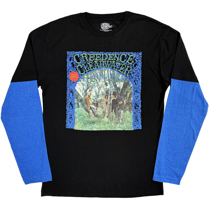 Creedence Clearwater Revival 'CCR Album' (Black & Blue) Eco Layered Long Sleeve Shirt