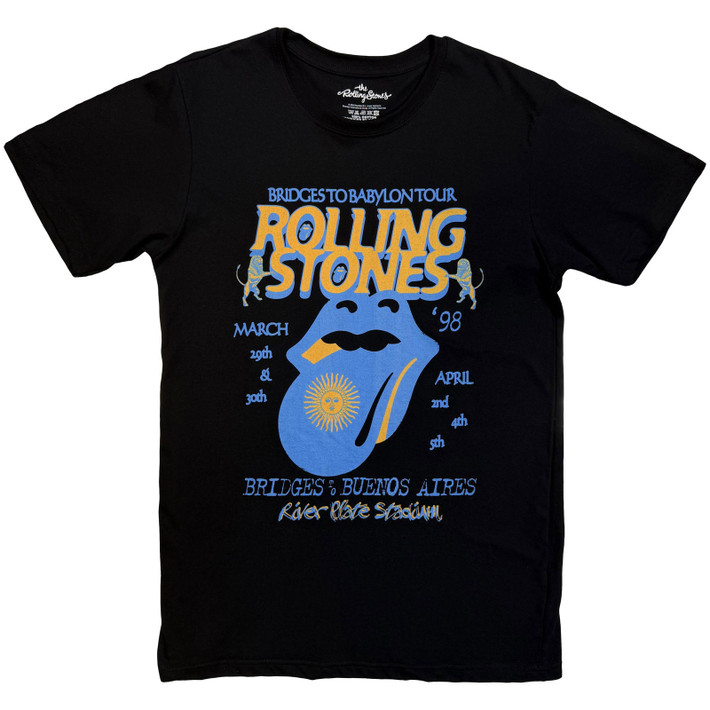 The Rolling Stones 'River Plate Stadium' (Black) T-Shirt