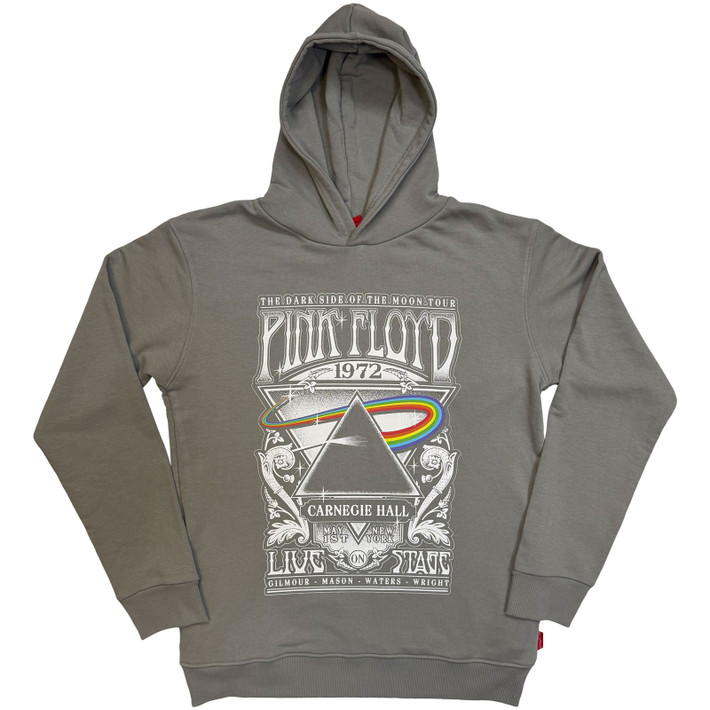 Pink Floyd 'Carnegie Hall Poster' (Grey) Unplugged Pull Over Hoodie