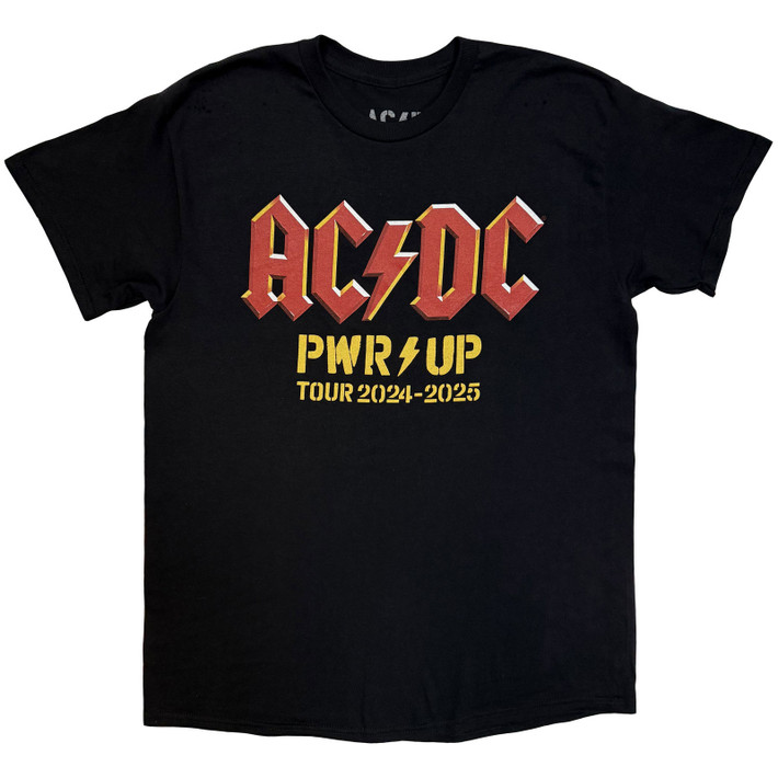 AC/DC 'PWR-UP Logo World Tour '24-'25' (Black) T-Shirt