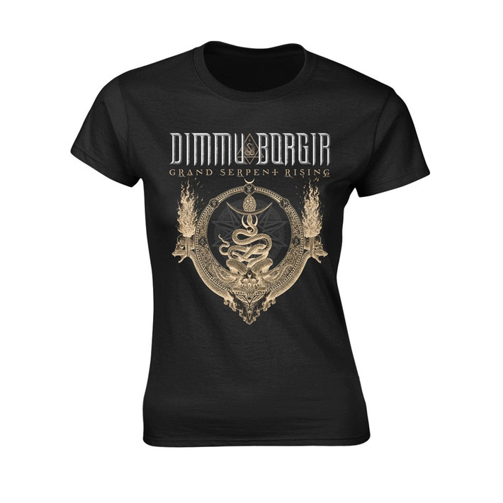 Dimmu Borgir 'Grand Serpent Rising' (Black) Womens Fitted T-Shirt Front