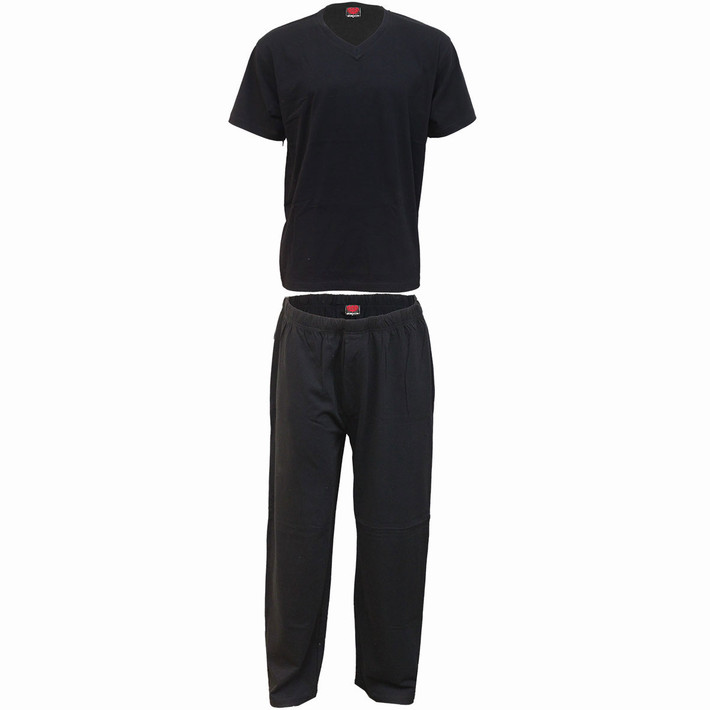 Spiral 'Plain' (Black) 4 Piece Gothic Pyjama Set
