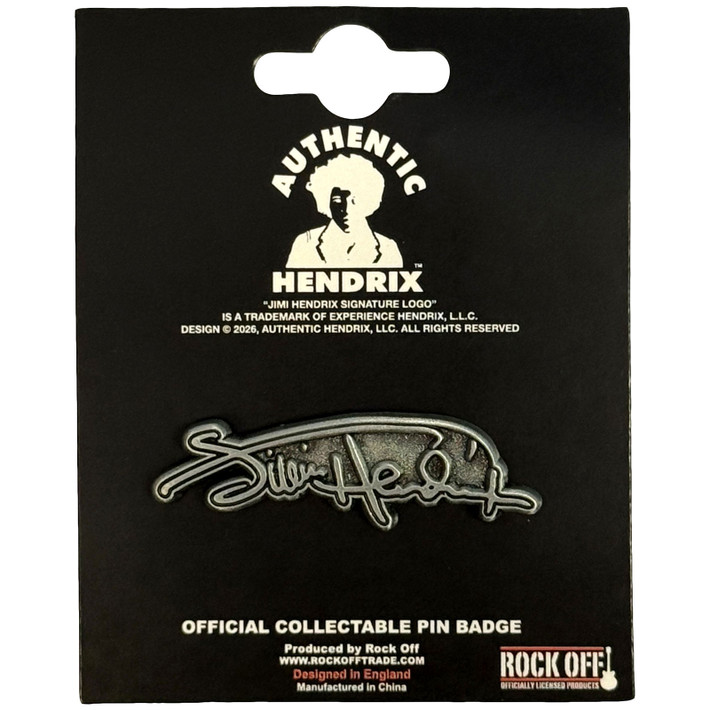 Jimi Hendrix 'Signature Logo' Pin Badge