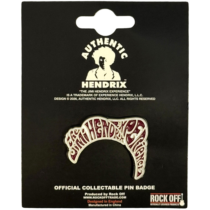 Jimi Hendrix 'Swirl Logo' Pin Badge