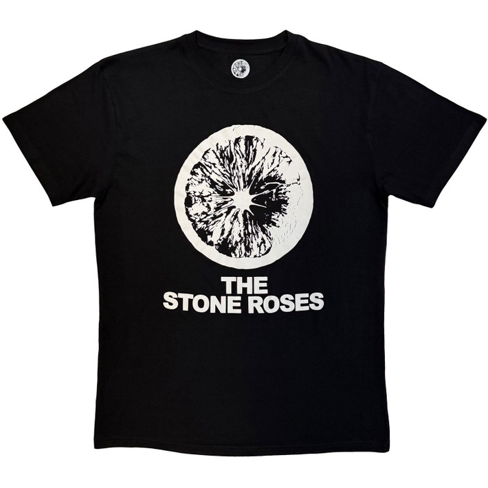 The Stone Roses 'Logo & Lemon Mono' (Black) Eco T-Shirt