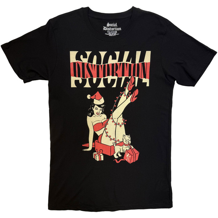 Social Distortion 'Pin Up Holiday' (Black) T-Shirt