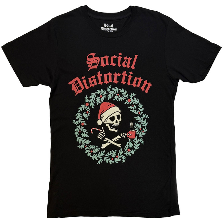 Social Distortion 'Wreath' (Black) T-Shirt