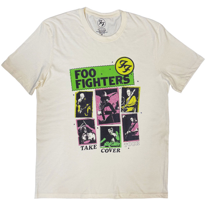 Foo Fighters 'Take Cover Tour' (Natural) T-Shirt