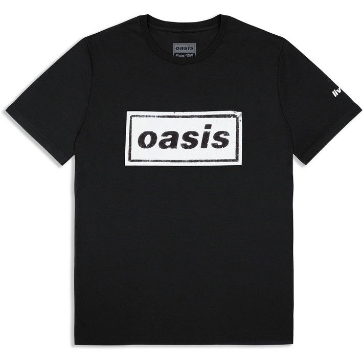 Oasis 'Stencil Logo' (Black) Ex-Tour T-Shirt