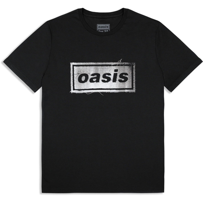 Oasis 'Thread Logo' (Black) Ex-Tour T-Shirt