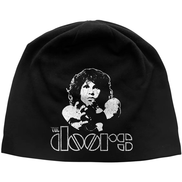 The Doors 'Jim Morrison JD Print' (Black) Beanie Hat