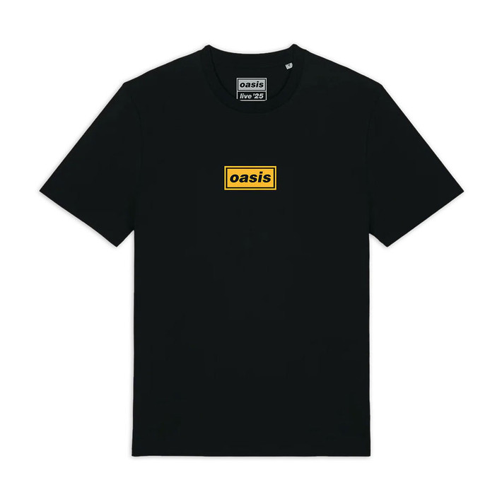 Oasis 'East Rutherford Half Faces Fan Store' (Black) T-Shirt