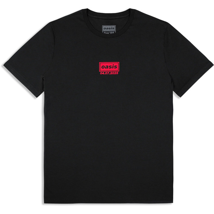 Oasis 'Cardiff 4th July Event' (Black) T-Shirt