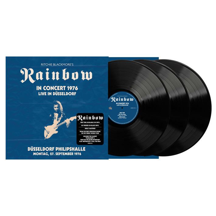 PRE-ORDER - Ritchie Blackmore's Rainbow 'Live in Düsseldorf 1976 - Düsseldorf Philipshalle 27.9.1976' 3LP Black Vinyl - RELEASE DATE 26th June 2026